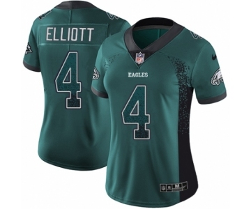 Women's Nike Philadelphia Eagles #4 Jake Elliott Limited Green Rush Drift Fashion NFL Jersey