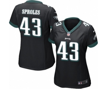 Women's Nike Philadelphia Eagles #43 Darren Sproles Game Black Alternate NFL Jersey