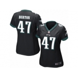 Women's Nike Philadelphia Eagles #47 Trey Burton Limited Black Alternate NFL Jersey