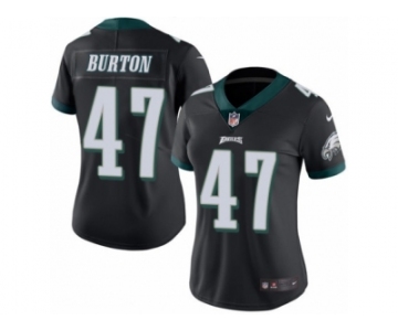 Women's Nike Philadelphia Eagles #47 Trey Burton Limited Black Rush NFL Jersey