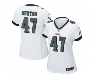 Women's Nike Philadelphia Eagles #47 Trey Burton Limited White NFL Jersey