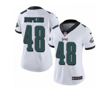 Women's Nike Philadelphia Eagles #48 Wes Hopkins Vapor Untouchable Limited White NFL Jersey