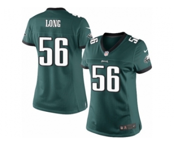 Women's Nike Philadelphia Eagles #56 Chris Long Limited Midnight Green Team Color NFL Jersey