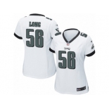 Women's Nike Philadelphia Eagles #56 Chris Long Limited White NFL Jersey