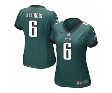 Women's Nike Philadelphia Eagles #6 Caleb Sturgis Game Midnight Green Team Color NFL Jersey