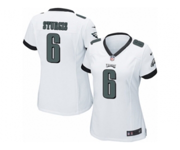 Women's Nike Philadelphia Eagles #6 Caleb Sturgis Game White NFL Jersey