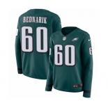 Women's Nike Philadelphia Eagles #60 Chuck Bednarik Limited Green Therma Long Sleeve NFL Jersey