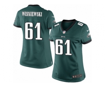 Women's Nike Philadelphia Eagles #61 Stefen Wisniewski Limited Midnight Green Team Color NFL Jersey