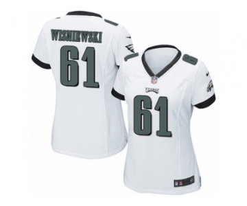 Women's Nike Philadelphia Eagles #61 Stefen Wisniewski Limited White NFL Jersey