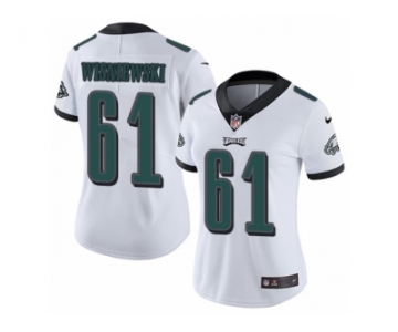 Women's Nike Philadelphia Eagles #61 Stefen Wisniewski Vapor Untouchable Limited White NFL Jersey