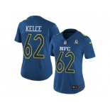 Women's Nike Philadelphia Eagles #62 Jason Kelce Navy Stitched NFL Limited NFC 2017 Pro Bowl Jersey