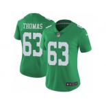 Women's Nike Philadelphia Eagles #63 Dallas Thomas Limited Green Rush NFL Jersey