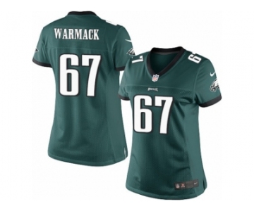 Women's Nike Philadelphia Eagles #67 Chance Warmack Limited Midnight Green Team Color NFL Jersey