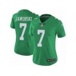 Women's Nike Philadelphia Eagles #7 Ron Jaworski Limited Green Rush NFL Jersey