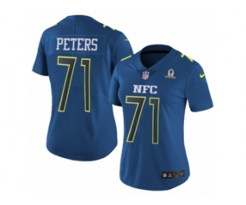 Women's Nike Philadelphia Eagles #71 Jason Peters Limited Blue 2017 Pro Bowl NFL Jersey