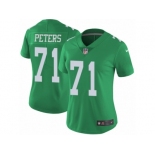 Women's Nike Philadelphia Eagles #71 Jason Peters Limited Green Rush NFL Jersey