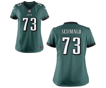 Women's Nike Philadelphia Eagles #73 Isaac Seumalo Midnight Green Team Color NFL Jersey