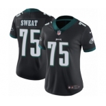 Women's Nike Philadelphia Eagles #75 Josh Sweat Black Alternate Vapor Untouchable Limited Player NFL Jersey