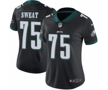 Women's Nike Philadelphia Eagles #75 Josh Sweat Black Alternate Vapor Untouchable Limited Player NFL Jersey