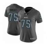 Women's Nike Philadelphia Eagles #75 Josh Sweat Gray Static Vapor Untouchable Limited NFL Jersey