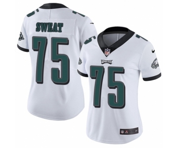 Women's Nike Philadelphia Eagles #75 Josh Sweat White Vapor Untouchable Limited Player NFL Jersey