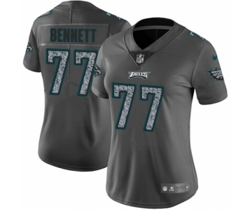 Women's Nike Philadelphia Eagles #77 Michael Bennett Gray Static Vapor Untouchable Limited NFL Jersey