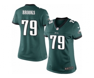 Women's Nike Philadelphia Eagles #79 Brandon Brooks Limited Midnight Green Team Color NFL Jersey