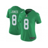 Women's Nike Philadelphia Eagles #8 Donnie Jones Limited Green Rush NFL Jersey