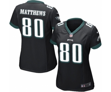 Women's Nike Philadelphia Eagles #80 Jordan Matthews Game Black Alternate NFL Jersey