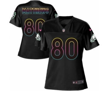 Women's Nike Philadelphia Eagles #80 Jordan Matthews Game Black Fashion NFL Jersey