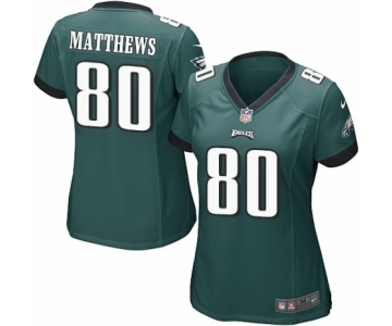 Women's Nike Philadelphia Eagles #80 Jordan Matthews Game Midnight Green Team Color NFL Jersey