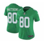 Women's Nike Philadelphia Eagles #80 Jordan Matthews Limited Green Rush Vapor Untouchable NFL Jersey