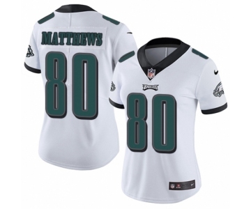 Women's Nike Philadelphia Eagles #80 Jordan Matthews White Vapor Untouchable Limited Player NFL Jersey