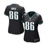 Women's Nike Philadelphia Eagles #86 Zach Ertz Game Black Alternate NFL Jersey