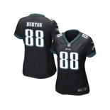 Women's Nike Philadelphia Eagles #88 Trey Burton Game Black Alternate NFL Jersey