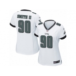 Women's Nike Philadelphia Eagles #90 Marcus Smith II Game White NFL Jersey