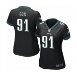 Women's Nike Philadelphia Eagles #91 Fletcher Cox Game Black Alternate NFL Jersey