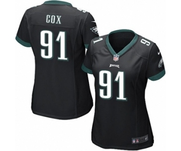 Women's Nike Philadelphia Eagles #91 Fletcher Cox Game Black Alternate NFL Jersey