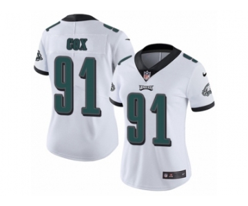 Women's Nike Philadelphia Eagles #91 Fletcher Cox Vapor Untouchable Limited White NFL Jerse