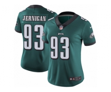 Women's Nike Philadelphia Eagles #93 Timmy Jernigan Vapor Untouchable Limited Midnight Green Team Color NFL Jersey