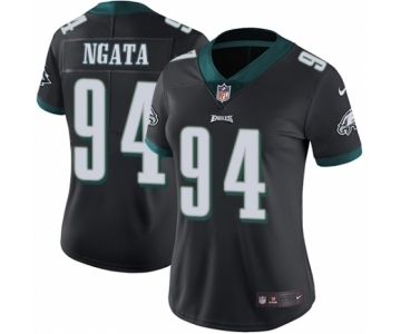 Women's Nike Philadelphia Eagles #94 Haloti Ngata Black Alternate Vapor Untouchable Limited Player NFL Jersey