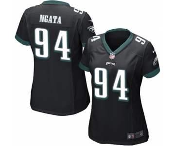 Women's Nike Philadelphia Eagles #94 Haloti Ngata Game Black Alternate NFL Jersey