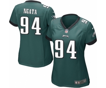 Women's Nike Philadelphia Eagles #94 Haloti Ngata Game Midnight Green Team Color NFL Jersey