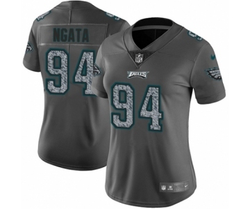 Women's Nike Philadelphia Eagles #94 Haloti Ngata Gray Static Vapor Untouchable Limited NFL Jersey