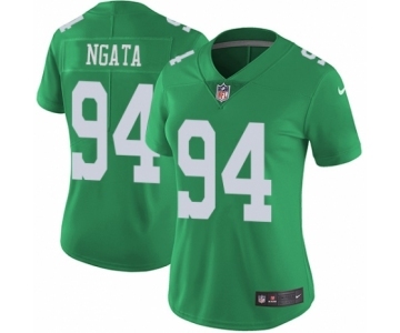 Women's Nike Philadelphia Eagles #94 Haloti Ngata Limited Green Rush Vapor Untouchable NFL Jersey