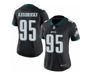 Women's Nike Philadelphia Eagles #95 Mychal Kendricks Limited Black Rush NFL Jersey