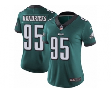 Women's Nike Philadelphia Eagles #95 Mychal Kendricks Vapor Untouchable Limited Midnight Green Team Color NFL Jersey