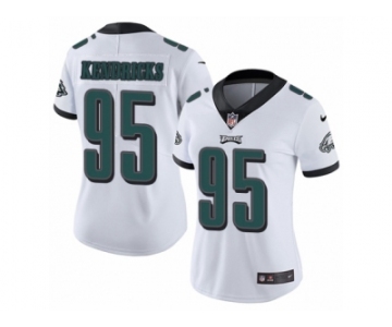 Women's Nike Philadelphia Eagles #95 Mychal Kendricks Vapor Untouchable Limited White NFL Jersey