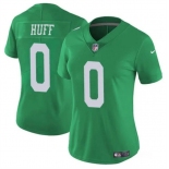 Women's Philadelphia Eagles #0 Bryce Huff Green Vapor Untouchable Throwback Limited Football Stitched Jersey