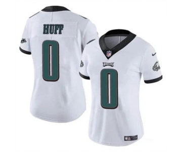 Women's Philadelphia Eagles #0 Bryce Huff White Vapor Untouchable Limited Football Stitched Jersey